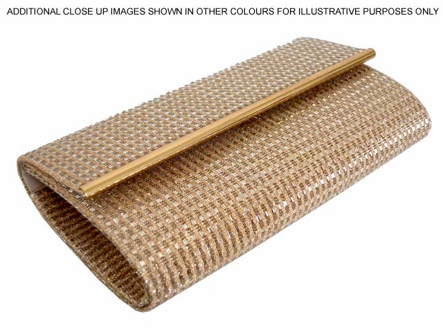 A-SHU LARGE BLACK AND SILVER METALLIC FOLD OVER CLUTCH BAG WITH LONG CHAIN STRAP - A-SHU.CO.UK