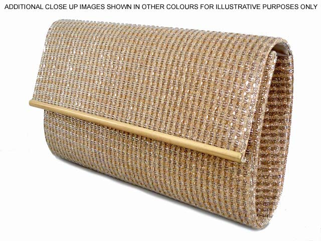 A-SHU LARGE BLACK AND SILVER METALLIC FOLD OVER CLUTCH BAG WITH LONG CHAIN STRAP - A-SHU.CO.UK