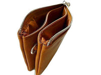 A-SHU LARGE MULTI-COMPARTMENT CROSS-BODY PURSE BAG WITH WRIST AND LONG STRAPS - TAN - A-SHU.CO.UK