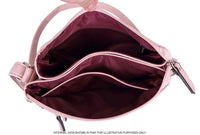 A-SHU LARGE TAUPE MULTI COMPARTMENT CROSSBODY BAG WITH LONG STRAP - A-SHU.CO.UK