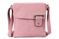 A-SHU LARGE PINK MULTI POCKET CROSS BODY MESSENGER BAG - A-SHU.CO.UK