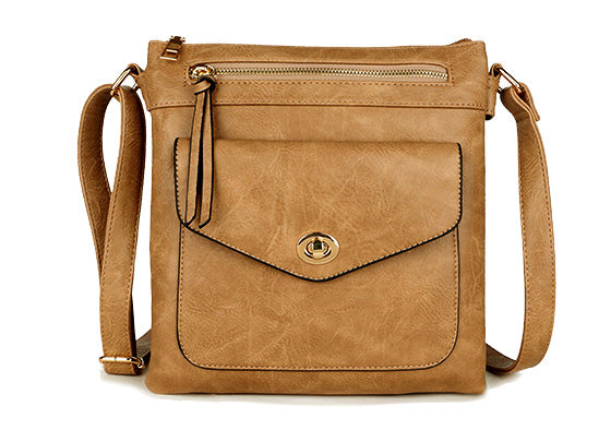 Beige cross body bag top