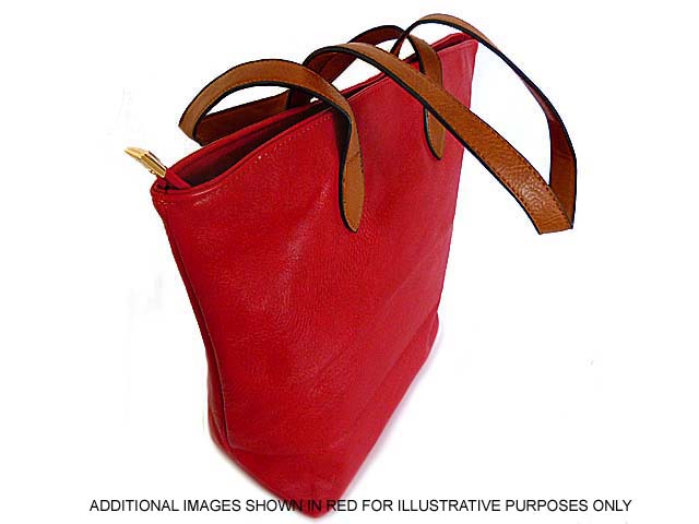A-SHU LIGHTWEIGHT BLACK FAUX LEATHER TOTE HANDBAG - A-SHU.CO.UK