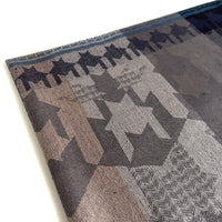 MULTICOLOUR NAVY BLUE AZTEC PRINT PASHMINA SHAWL SCARF