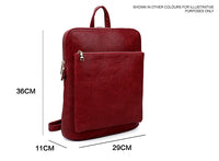 A-SHU RED MULTI COMPARTMENT CROSS BODY BACKPACK - A-SHU.CO.UK