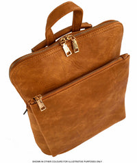 A-SHU MUSTARD YELLOW MULTI COMPARTMENT CROSS BODY BACKPACK - A-SHU.CO.UK