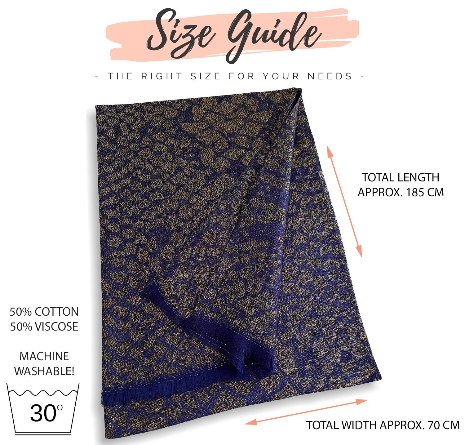 NAVY BLUE SPARKLY METALLIC LEOPARD PRINT EVENING SHAWL SCARF