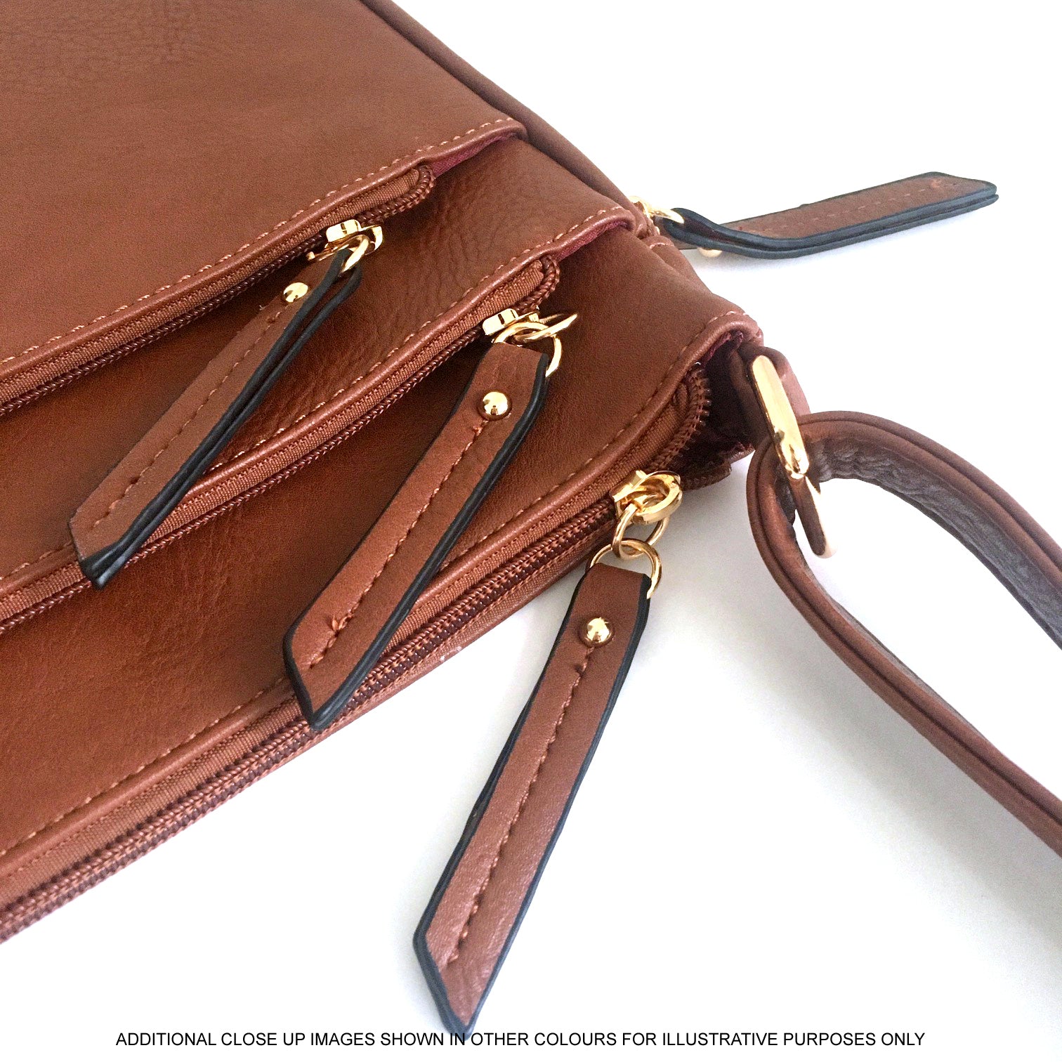 A-SHU PLAIN CURVED DARK GREY MULTI COMPARTMENT CROSS BODY SHOULDER BAG - A-SHU.CO.UK