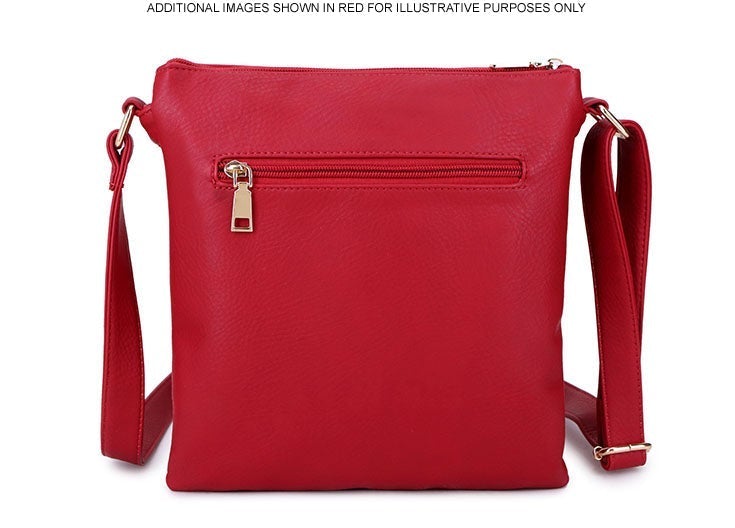 A-SHU PLAIN BURGUNDY MULTI COMPARTMENT CROSS BODY SHOULDER BAG - A-SHU.CO.UK