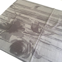 A-SHU SILVER GREY REVERSIBLE PASHMINA SHAWL SCARF IN ABSTRACT FLORAL PRINT - A-SHU.CO.UK