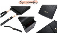 SMALL BLACK MOBILE PHONE HOLDER CROSS BODY BAG