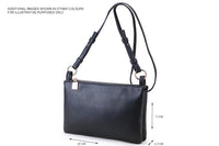 SMALL PLAIN LIGHT GREY MULTI-POCKET CROSS BODY MESSENGER BAG