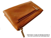 A-SHU SMALL MULTI-POCKET CROSSBODY PURSE BAG WITH WRIST AND LONG STRAPS - BLUE - A-SHU.CO.UK