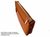 A-SHU SMALL MULTI-POCKET CROSSBODY PURSE BAG WITH WRISTLET AND LONG STRAP - PASTEL GREEN - A-SHU.CO.UK