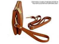 A-SHU SMALL MULTI-POCKET CROSSBODY PURSE BAG WITH WRIST AND LONG STRAPS - WHITE - A-SHU.CO.UK