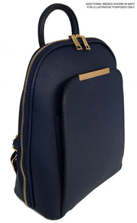 A-SHU SMALL MULTI COMPARTMENT CROSS BODY BACKPACK WITH TOP HANDLE - DARK GREY - A-SHU.CO.UK