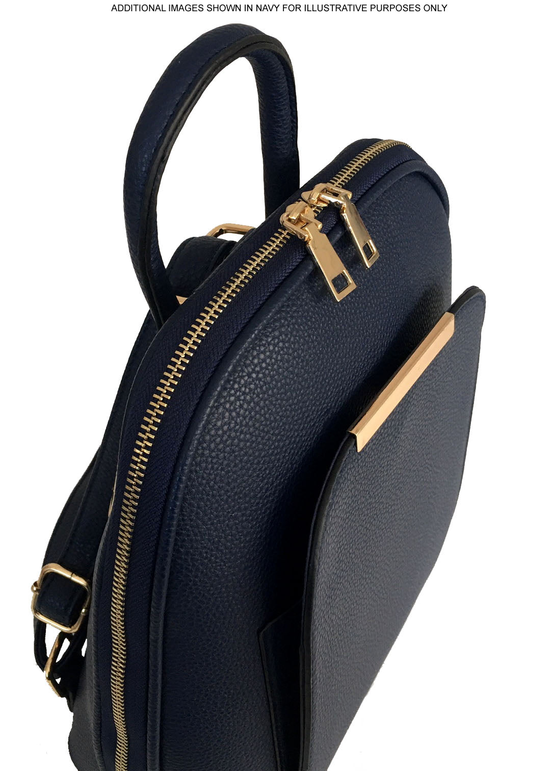 A-SHU SMALL MULTI COMPARTMENT CROSS BODY BACKPACK WITH TOP HANDLE - DARK GREY - A-SHU.CO.UK