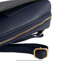 A-SHU SMALL MULTI COMPARTMENT CROSS BODY BACKPACK WITH TOP HANDLE - DARK GREY - A-SHU.CO.UK