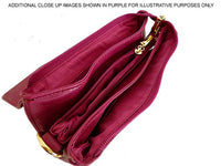 A-SHU SMALL RED MULTI POCKET HANDBAG WITH LONG CROSS BODY STRAP - A-SHU.CO.UK