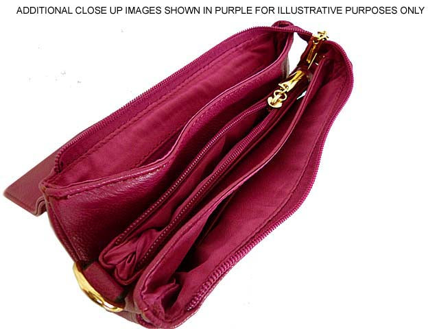 A-SHU SMALL RED MULTI POCKET HANDBAG WITH LONG CROSS BODY STRAP - A-SHU.CO.UK