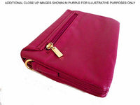 A-SHU SMALL RED MULTI POCKET HANDBAG WITH LONG CROSS BODY STRAP - A-SHU.CO.UK