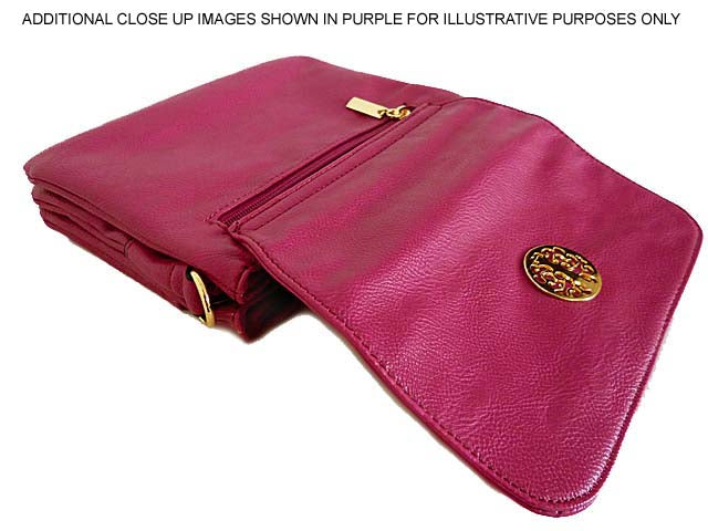 A-SHU SMALL RED MULTI POCKET HANDBAG WITH LONG CROSS BODY STRAP - A-SHU.CO.UK