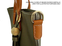 A-SHU SMALL TAN TASSEL TOTE BAG SET WITH CROSSBODY BAG AND LONG SHOULDER STRAPS - A-SHU.CO.UK