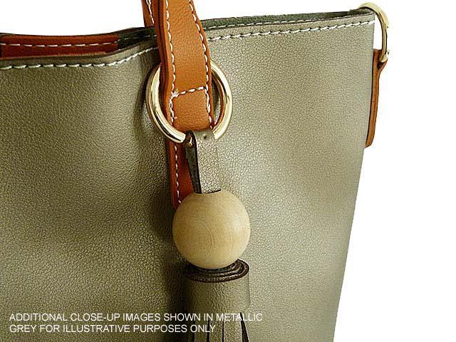 A-SHU SMALL TAN TASSEL TOTE BAG SET WITH CROSSBODY BAG AND LONG SHOULDER STRAPS - A-SHU.CO.UK