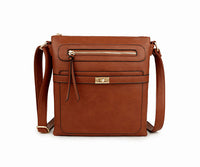 A-SHU TAN MULTI COMPARTMENT CROSS BODY SHOULDER BAG - A-SHU.CO.UK