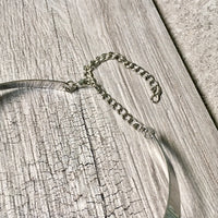 A-SHU SHORT GEOMETRIC COLLAR SILVER MULTI LAYER METAL CHOKER NECKLACE - A-SHU.CO.UK