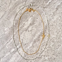 A-SHU SHORT GOLD DELICATE FLYING BIRD CHARM NECKLACE - A-SHU.CO.UK