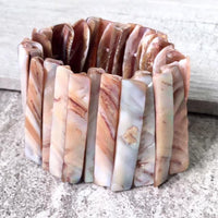 A-SHU ABALONE SHIMMERING SEA SHELL WIDE CUFF BEACH BRACELET - A-SHU.CO.UK