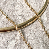 A-SHU BLACK TRIANGLE MULTI LAYER SHORT CHOKER NECKLACE - A-SHU.CO.UK