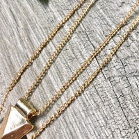 A-SHU MULTI LAYER POINTY TRIANGLE ARROW GOLD CHAIN NECKLACE - A-SHU.CO.UK