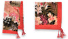 CORAL GARDEN FLORAL PRINT SQUARE TASSEL SCARF