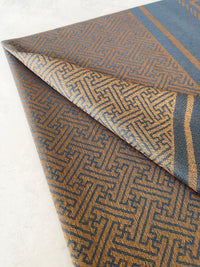 GEOMETRIC BLUE LIGHTWEIGHT PASHMINA SHAWL SCARF