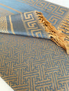 GEOMETRIC BLUE LIGHTWEIGHT PASHMINA SHAWL SCARF