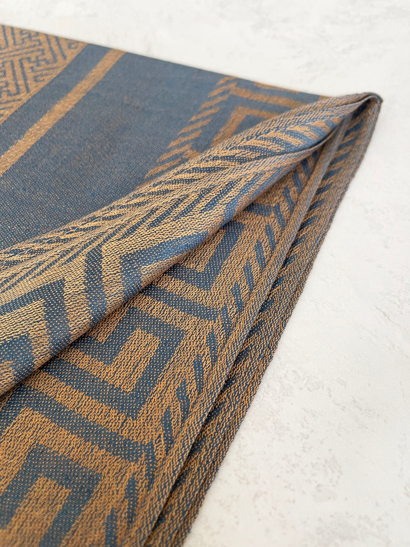GEOMETRIC BLUE LIGHTWEIGHT PASHMINA SHAWL SCARF