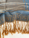 GEOMETRIC BLUE LIGHTWEIGHT PASHMINA SHAWL SCARF