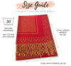 GEOMETRIC CORAL RED LIGHTWEIGHT PASHMINA SHAWL SCARF