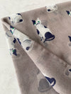 GREY ART DECO LIGHTWEIGHT CAT SCARF