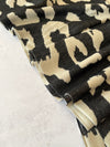 LARGE BEIGE CASHMERE LEOPARD PRINT REVERSIBLE WINTER SHAWL BLANKET SCARF