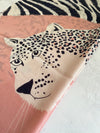 LARGE BLUSH PINK TIGER AND LEOPARD PRINT SHAWL SCARF