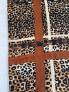 LARGE BROWN SNAKESKIN AND LEOPARD PRINT SCARF