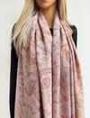 LARGE CREAM MULTI COLOUR PAISLEY PASHMINA SHAWL SCARF WRAP