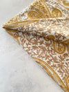 LARGE CREAM PAISLEY CASHMERE COTTON BLEND WINTER SHAWL BLANKET SCARF