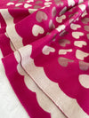 LARGE FUCHSIA PINK HEART PRINT REVERSIBLE CASHMERE WINTER SHAWL BLANKET SCARF