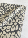 LARGE GREY LEOPARD PRINT REVERSIBLE WINTER SHAWL BLANKET SCARF