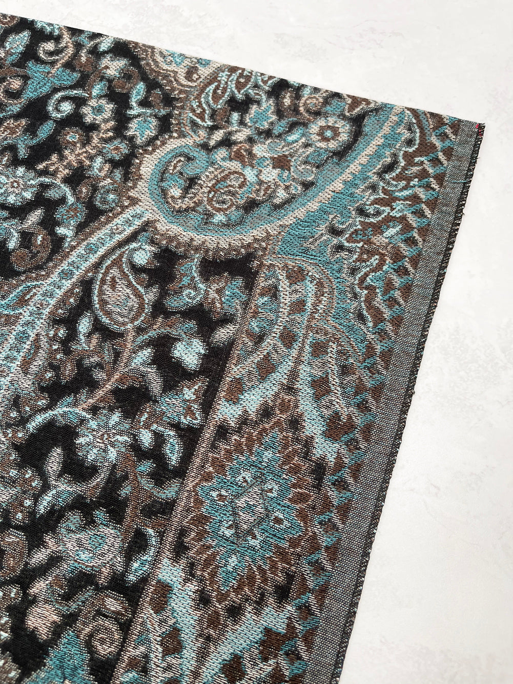 LARGE HAZED BLACK MULTI COLOUR PAISLEY PASHMINA SHAWL SCARF WRAP