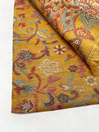 LARGE HAZED YELLOW MULTI COLOUR PAISLEY PASHMINA SHAWL SCARF WRAP